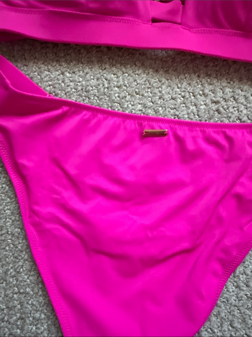 Victoria's Secret Neon Pink Halter Bikini Set - Picture 6 of 6